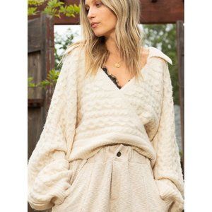 49277 POL Surplice Sweater